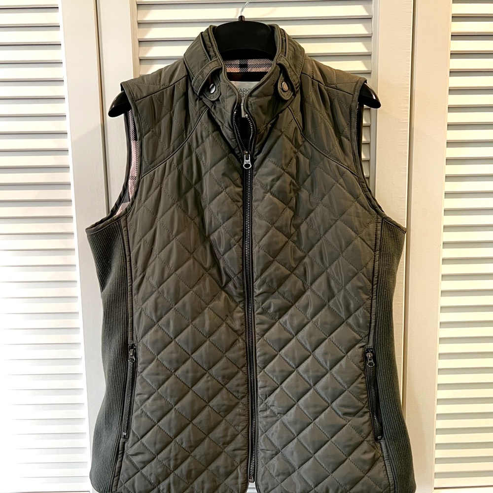 Quilted Vest - olive green